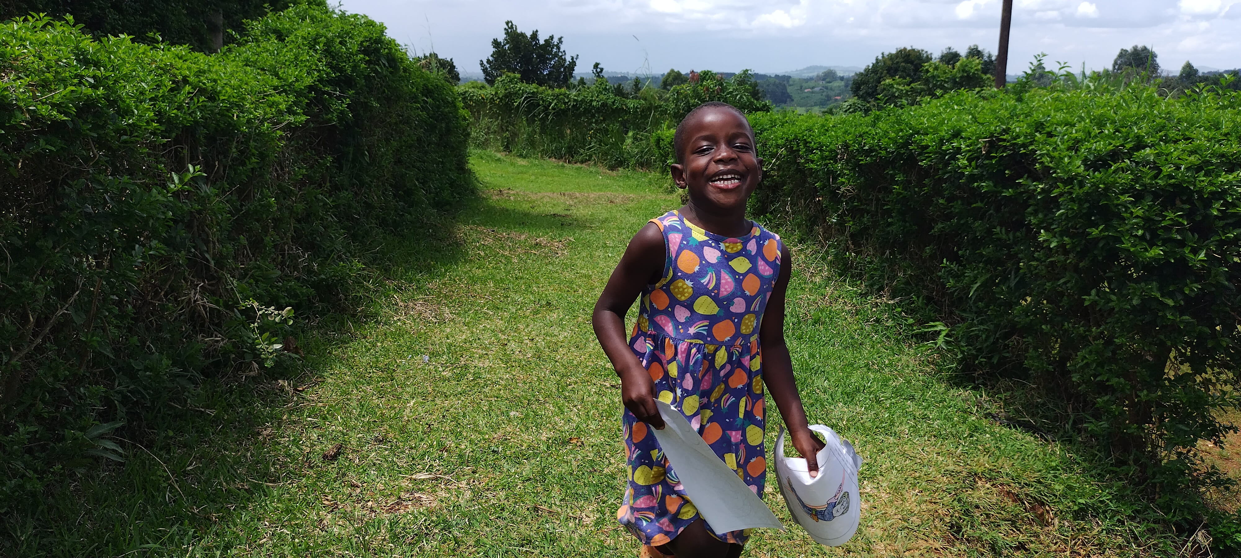 Happy child at Fountain of Peace